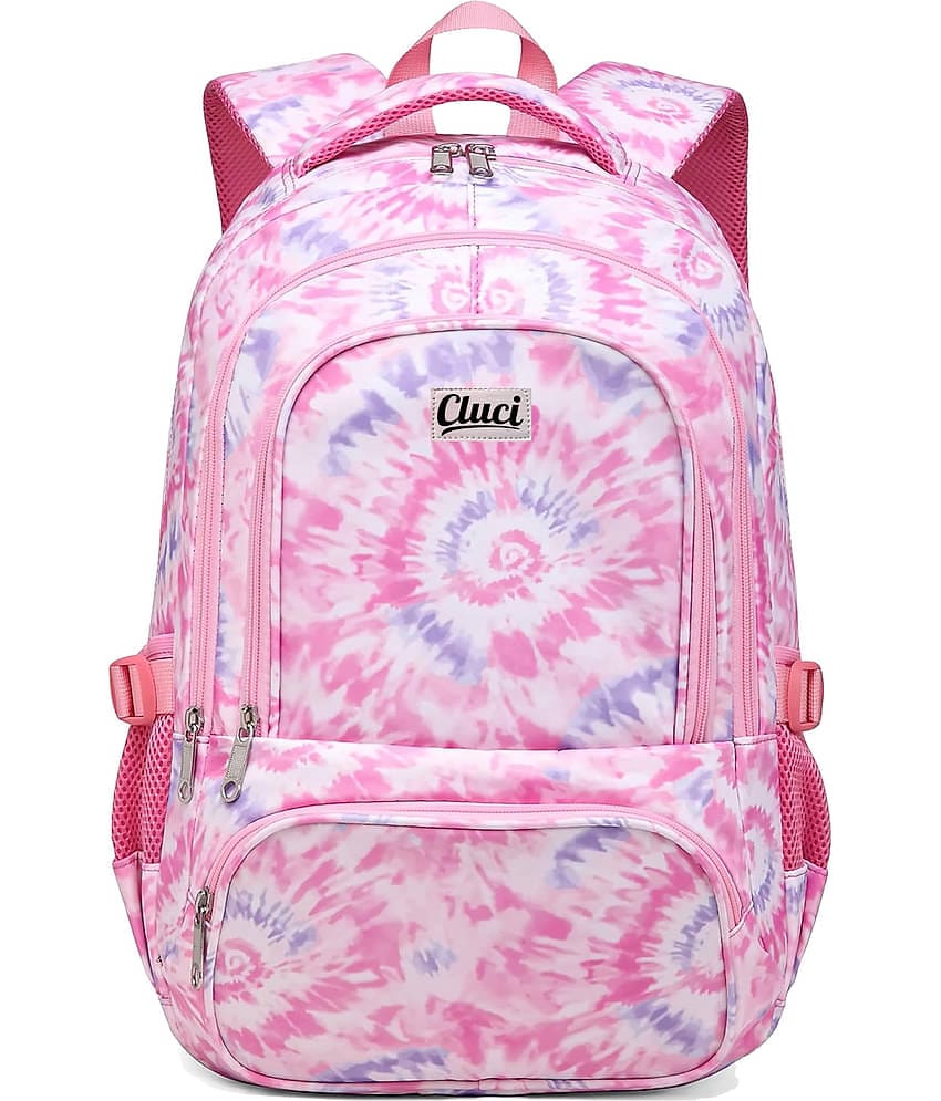 CLUCI Pink Polyester Backpack For Kids
