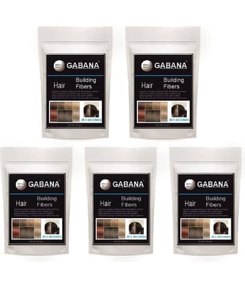 GABANA Hair Building Fiber for Men & Women 25 gm Pack of 5