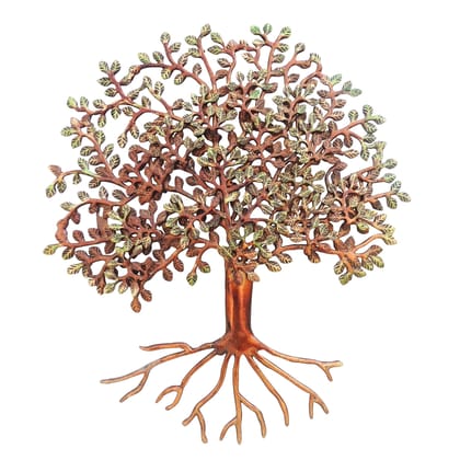 Brass Colored Small Tree Statue - Decorative Table Showpiece, Height : 21 Inch (BSMAS1308 C)