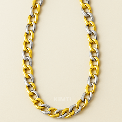 Gold Duo Tone Stainless Steel Chain