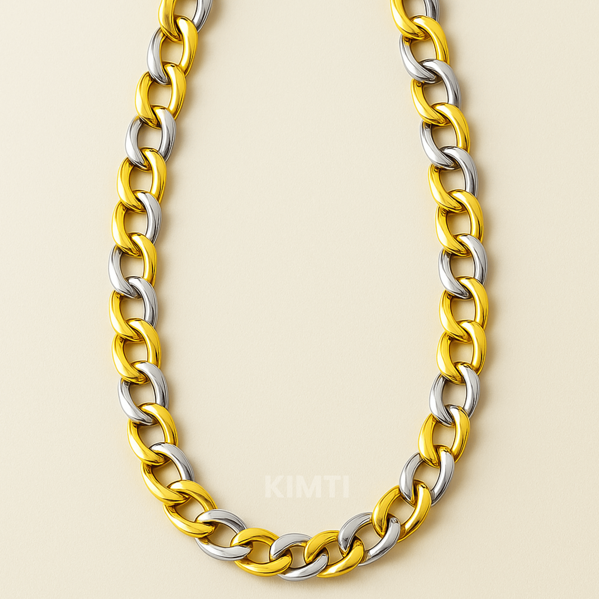 Gold Duo Tone Stainless Steel Chain
