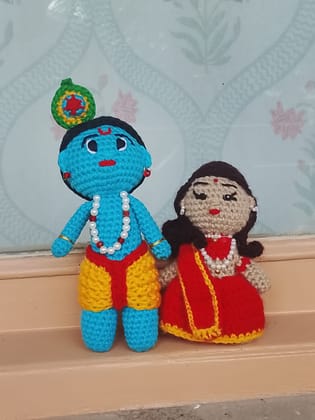 Handmade Crochet Radha Krishna
