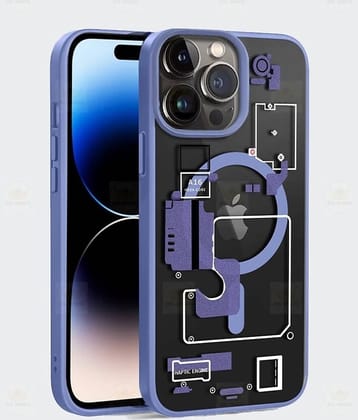 BIG WINGS Blue Printed Back Cover Polycarbonate Compatible For Apple iPhone 14 Pro ( Pack of 1 )