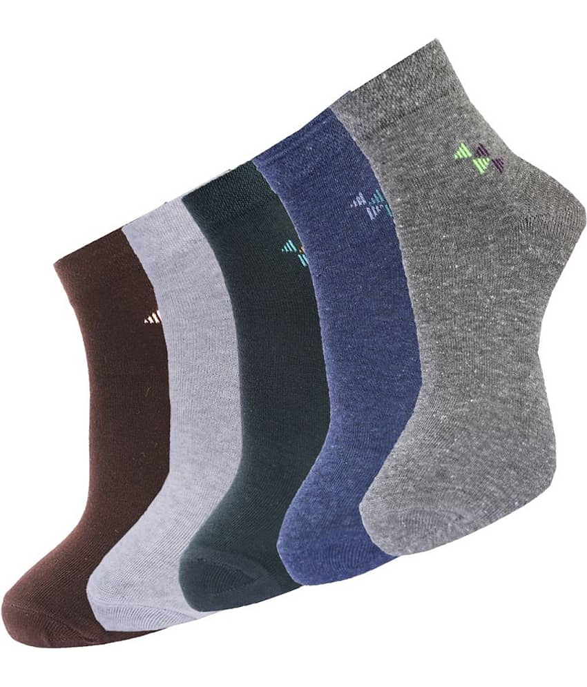 Dollar - Multicolor Cotton Men's Ankle Length Socks ( Pack of 5 )