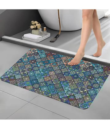 BELLA TRUE Anti-skid Rubber Bath Mat Other Sizes cm ( Pack of 1 ) - Teal