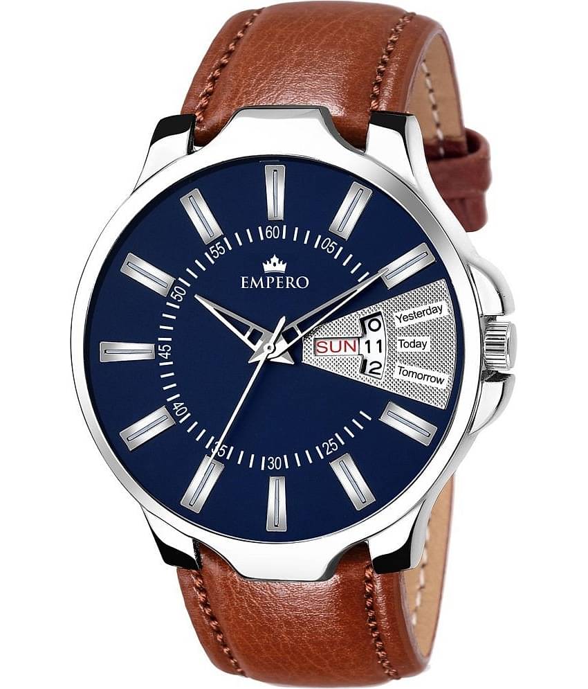 EMPERO - Brown Leather Analog Men's Watch