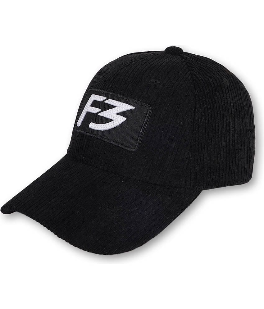 PENYAN Black Cotton Blend Men's Cap ( Pack of 1 )