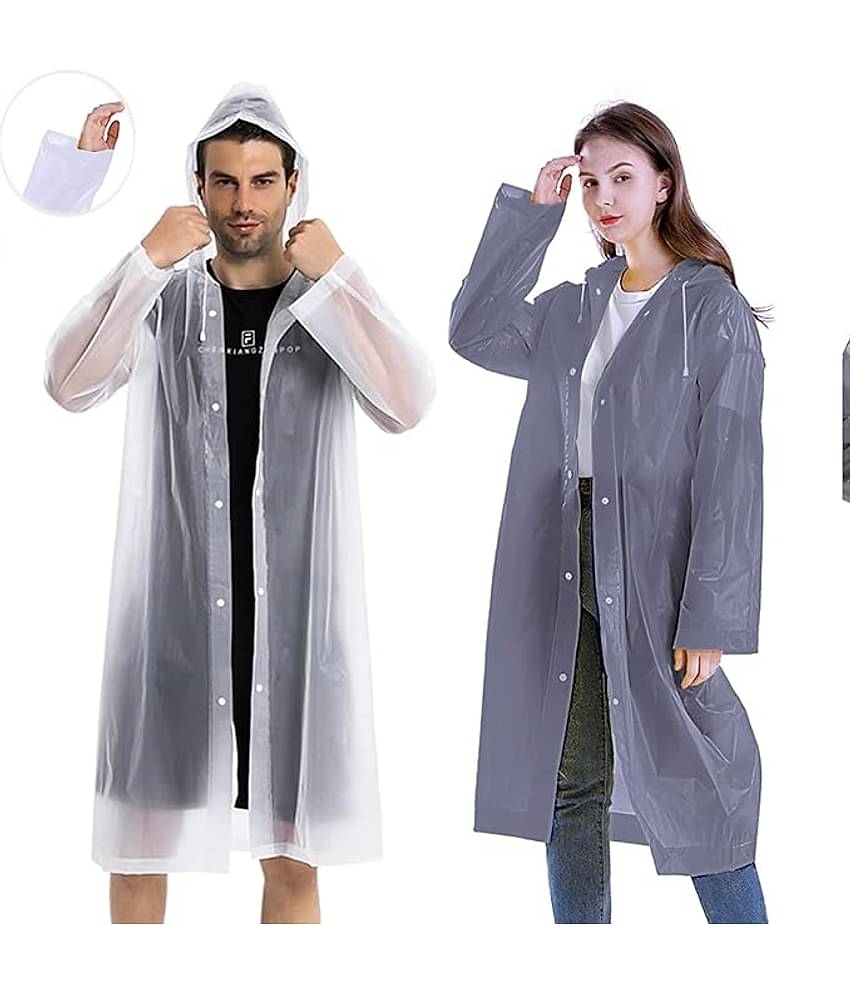 Infispace Grey PVC Men's Raincoat ( Pack of 1 )