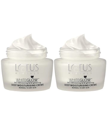 Lotus Herbals Whiteglow Skin Brightening Deep Moisturising Cream SPF 20, PA+++, 40ml (Pack of 2)