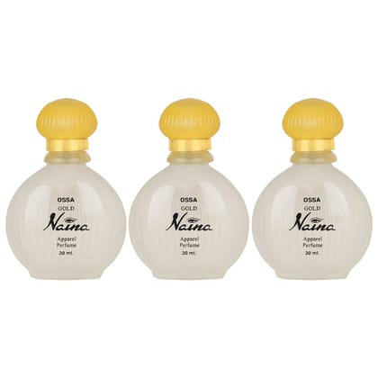 Ossa Gold Naina Unisex Eau De Parfum Premium Long Lasting Perfume 30ml For Men And Women (Pack of 3)