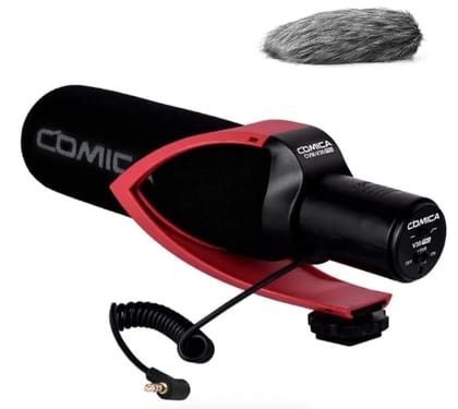 (Refurbished) Comica VM30 PRO - Super Cardioid Condenser Shotgun Microphone (Red)