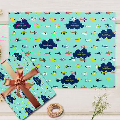 Custom Gift Wrapping Paper- Flying High-Lots of Love / Set of 10 sheets