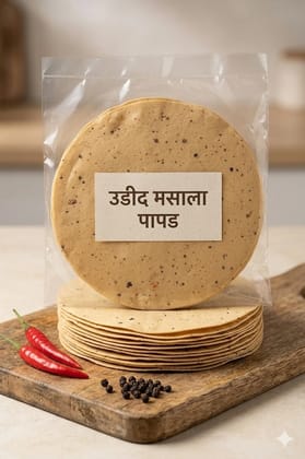 Spices King Udid Masala Papad 500g – Crispy Urad Dal Papad with Authentic Spices Spices King Udid Masala Papad 500g – Crispy Urad Dal Papad with Authentic Spices