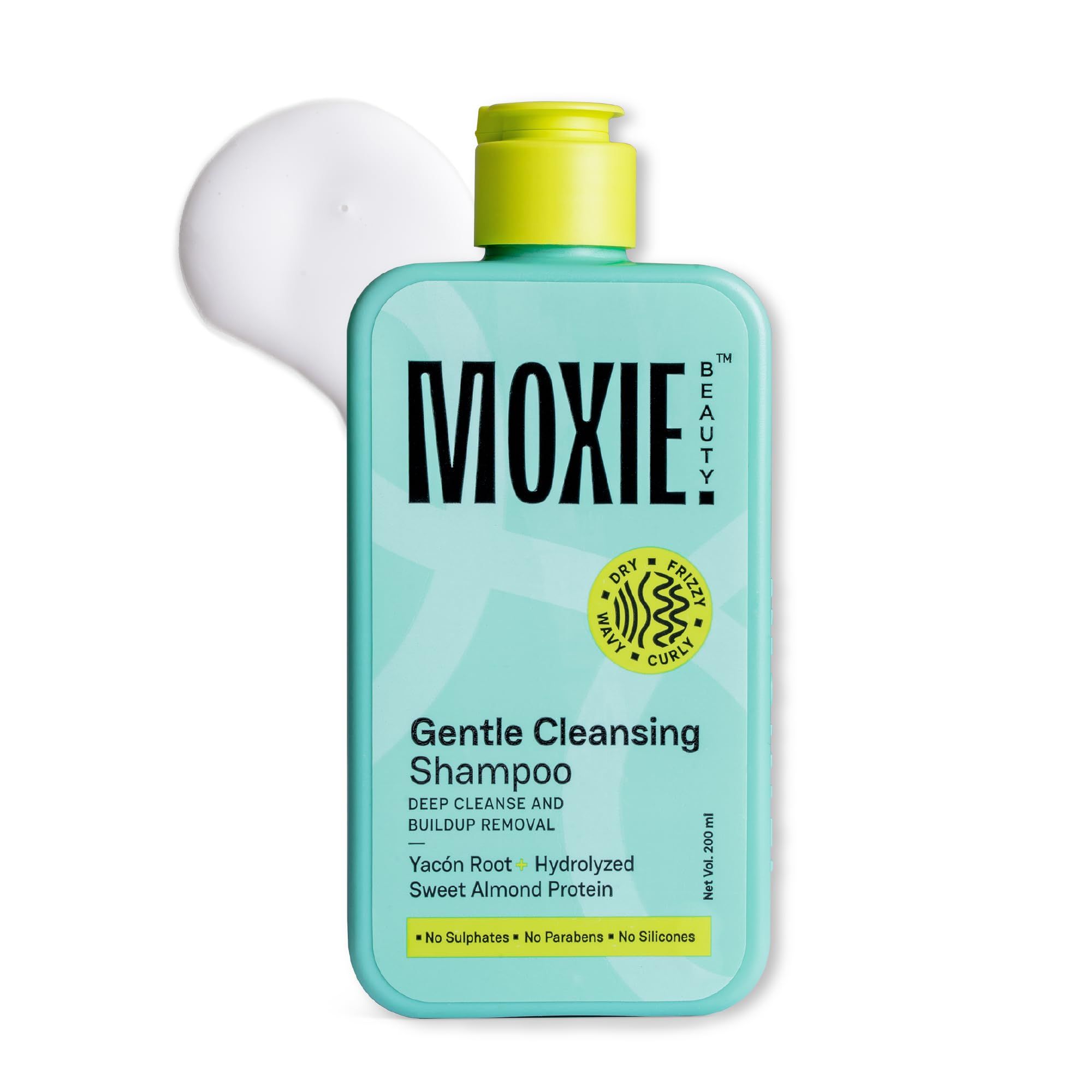 Moxie Beauty Shampoo For Frizzy, Dry, Wavy & Curly Hair | Sulfate, Paraben & Silicone-Free | 100% softer & 1.5x stronger hair | Gentle Cleansing Shampoo | 200ml Moxie Beauty Shampoo For Frizzy, Dry, Wavy & Curly Hair | Sulfate, Paraben & Silicone-Free |