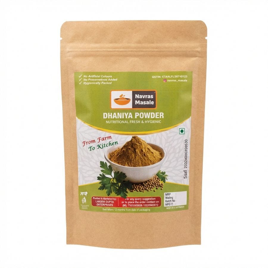 NAVRAS MASALE DHANIYA POWDER - 200 gm - One pouch of powder