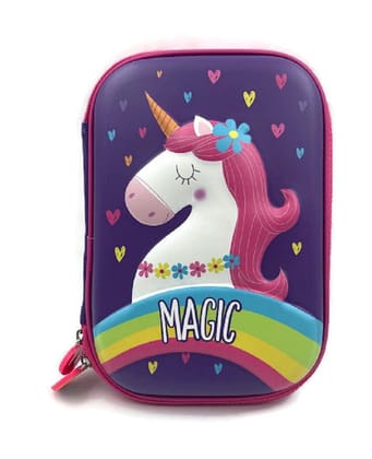 Smiggle Small Hardtop Pencil Case-Unicorn