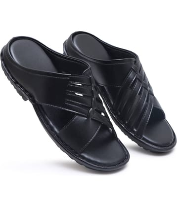 SHUAN - Black Men's Floater Sandals