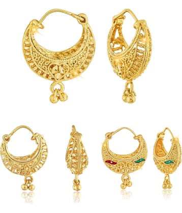 Vighnaharta Allure Charming Alloy Gold Plated Stud and Chandbali Earring Combo set For Women and Girls  Pack of- 3 Pair Earrings- VFJ1101-1137-1139ERG