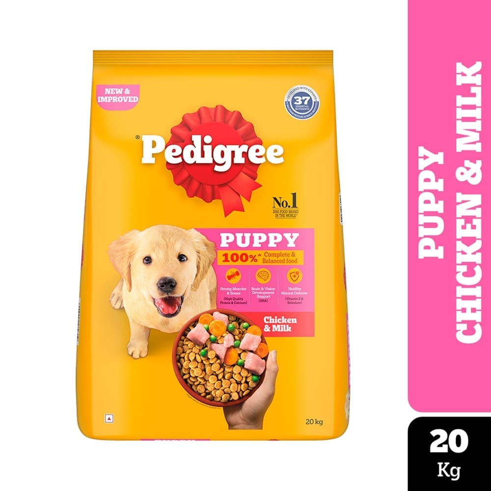 Pedigree Chicken &amp; Milk Puppy Dry Dog Food 20kg