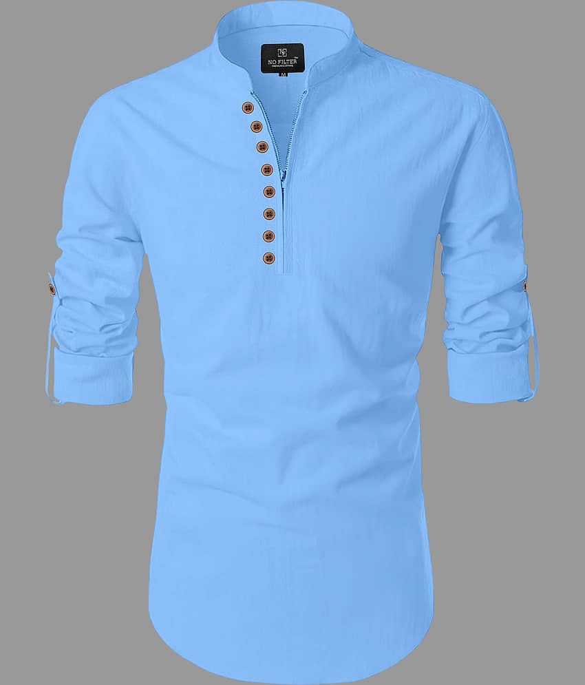 Nofilter Green Cotton Blend Men's Regular Kurta ( Pack of 1 )