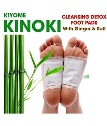 Kinoki Cleansing Detox Foot Pads- 10Pcs (White & Gold) Free Size