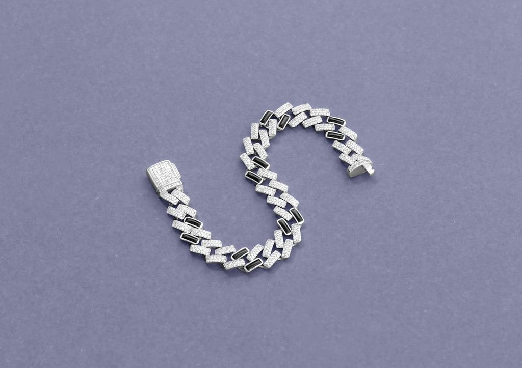 Black Iced Cuban Link Bracelet