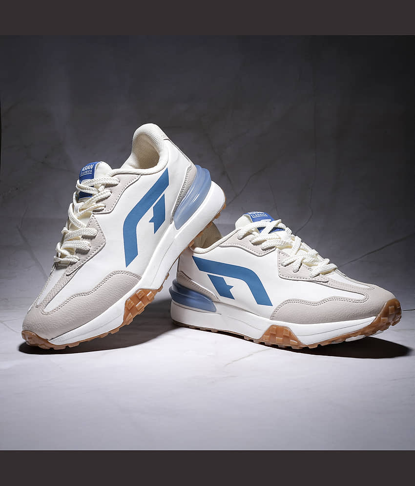 ASIAN POWERKICK-06 Cream Men's Sports Running Shoes