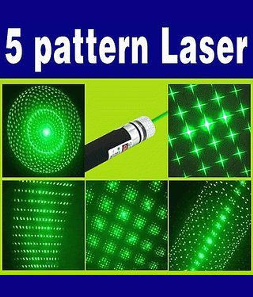 Maruti Enterprise Green Laser Pointer Pen Beam with Stylish Disco Light (320 nm, Green)
