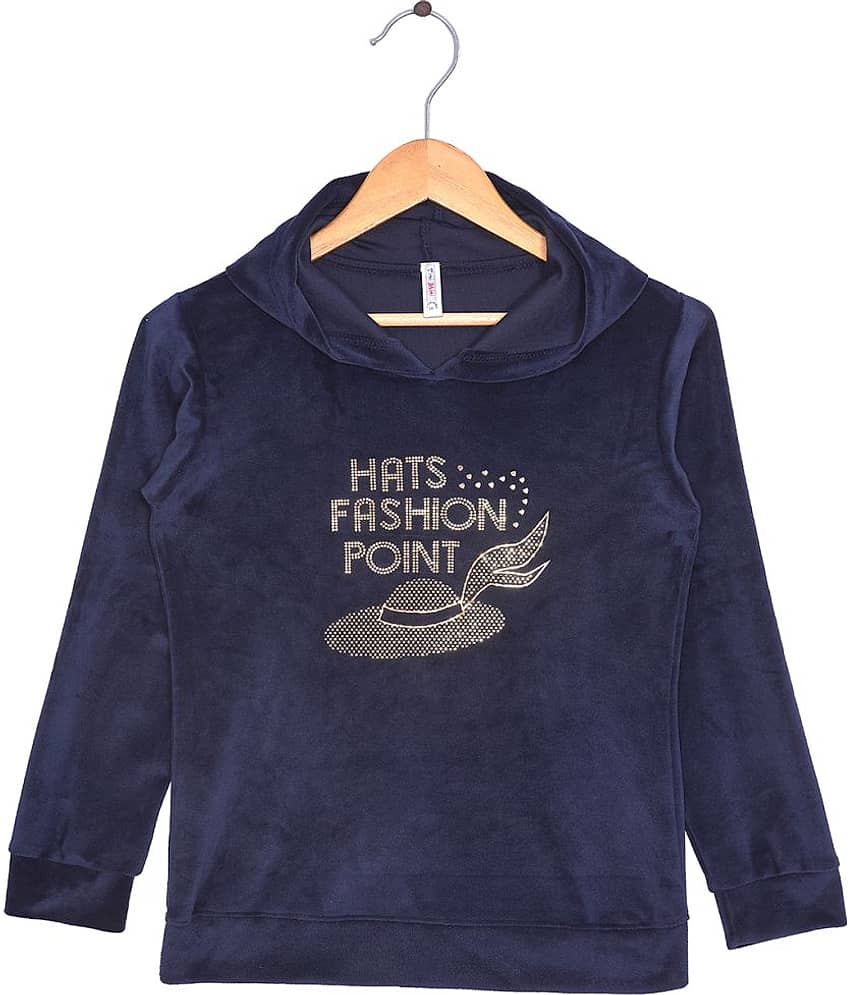 Tini Mini Girls Velour Sweatshirt ( Maroon )
