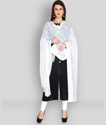 Raj White Chiffon Dupatta