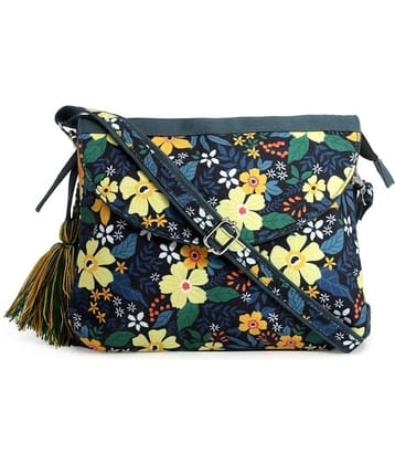 Anekaant Sling Bag Polyster Set of 1 ( Green )