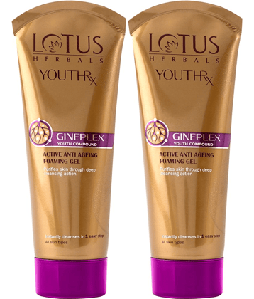 Lotus Herbals Youthrx Active Anti Ageing Foaminggel Face Wash100g ( Pack Of 2 )