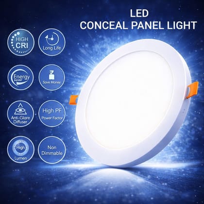 SPARKWORLD 22W Round LED Panel Light (White) Ultra Slim Ceiling Light for Home, Office & Commercial Use