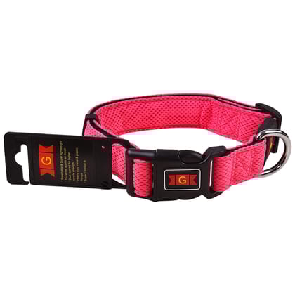 Glenand Mesh Collar Med Pink DCA102