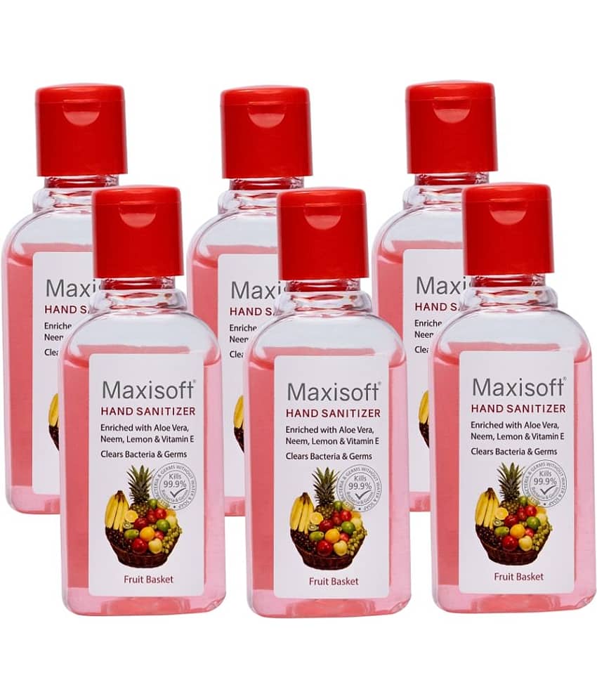 MAXISOFT - Antibacterial Hand Sanitizer 60 mL ( Pack of 6 )