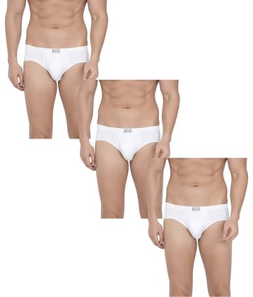 VEE SAA Pack of 3 Cotton Briefs For Men's ( White )
