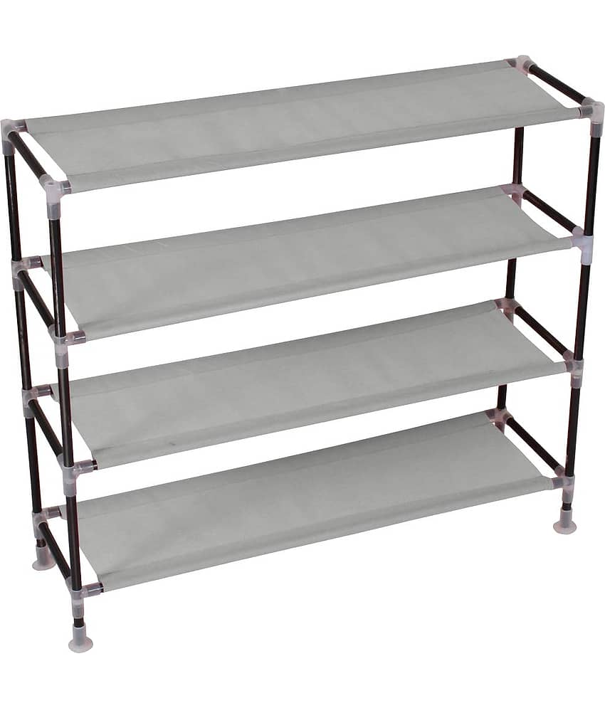 PrettyKrafts Metal 4 Tier Shoe Rack Assorted