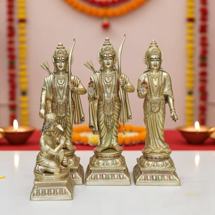 Brass Ram Darbar God Idol | Home Mandir Decorative Brass Murti, Height : 45.5 Inch (BSMAS131 P)
