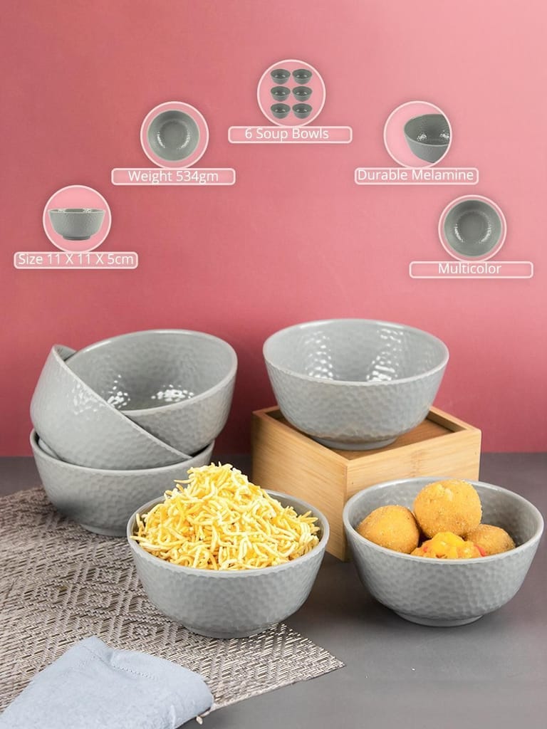 Melamine Round Soup Bowl (Set of 6)