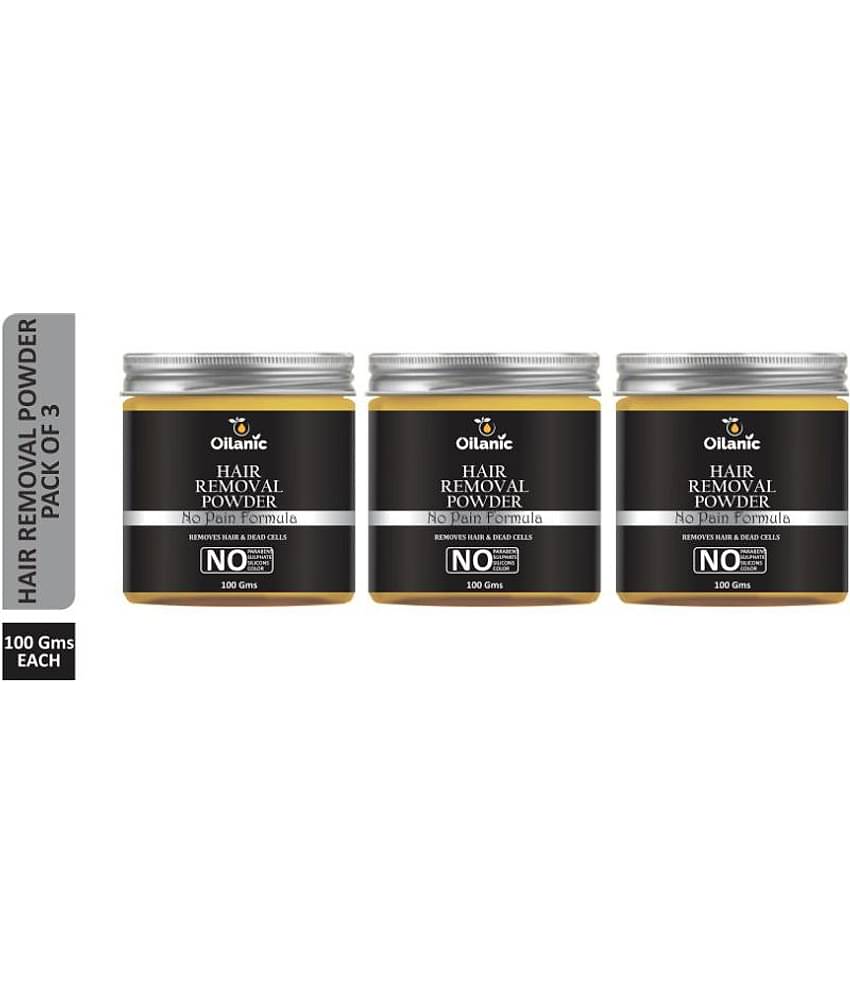 Oilanic  Hair Removal Powder For Removing Hair  Hair Removal Powder From Underarms, Legs & Bikini Line(Three in one) 300 g Pack of 3