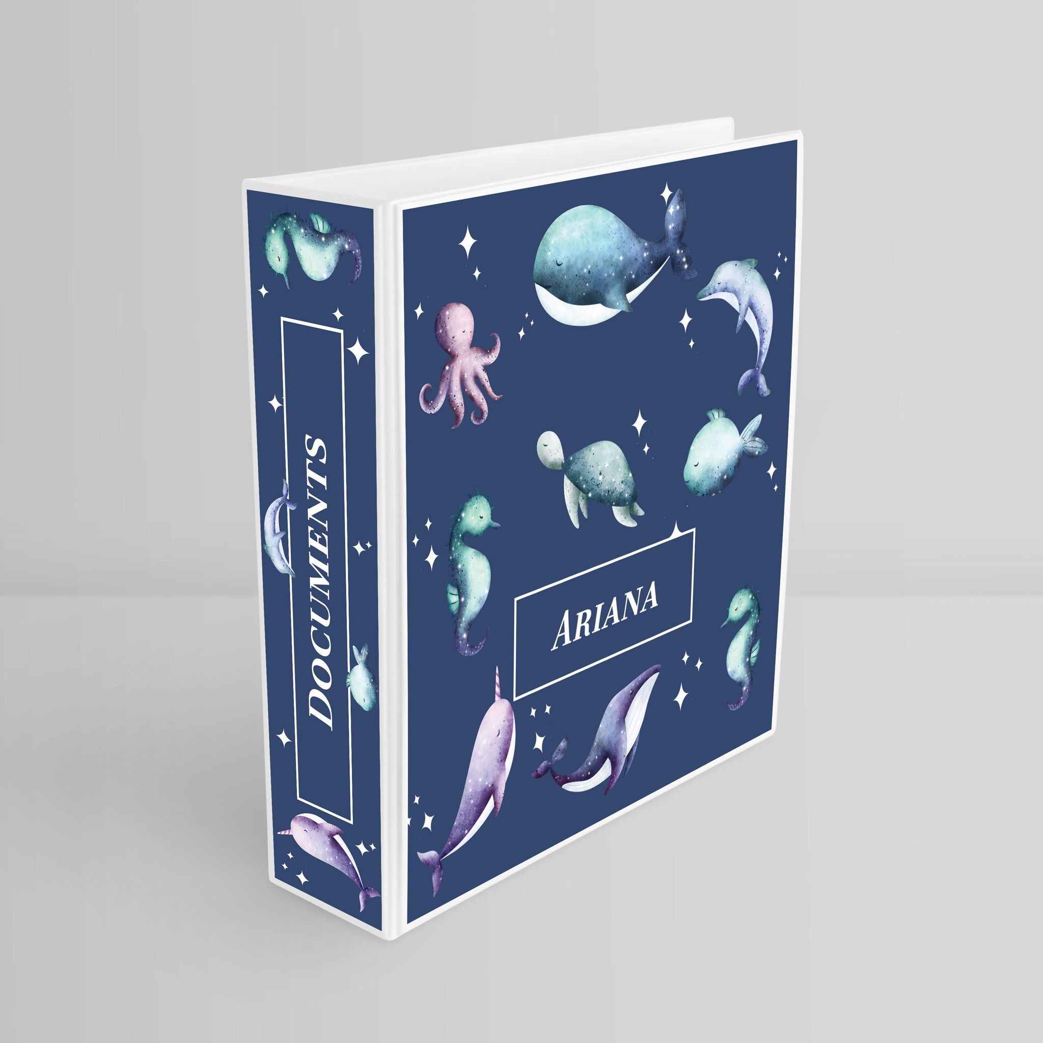 Midnight Ocean Binder File (kids)-Spruce Navy