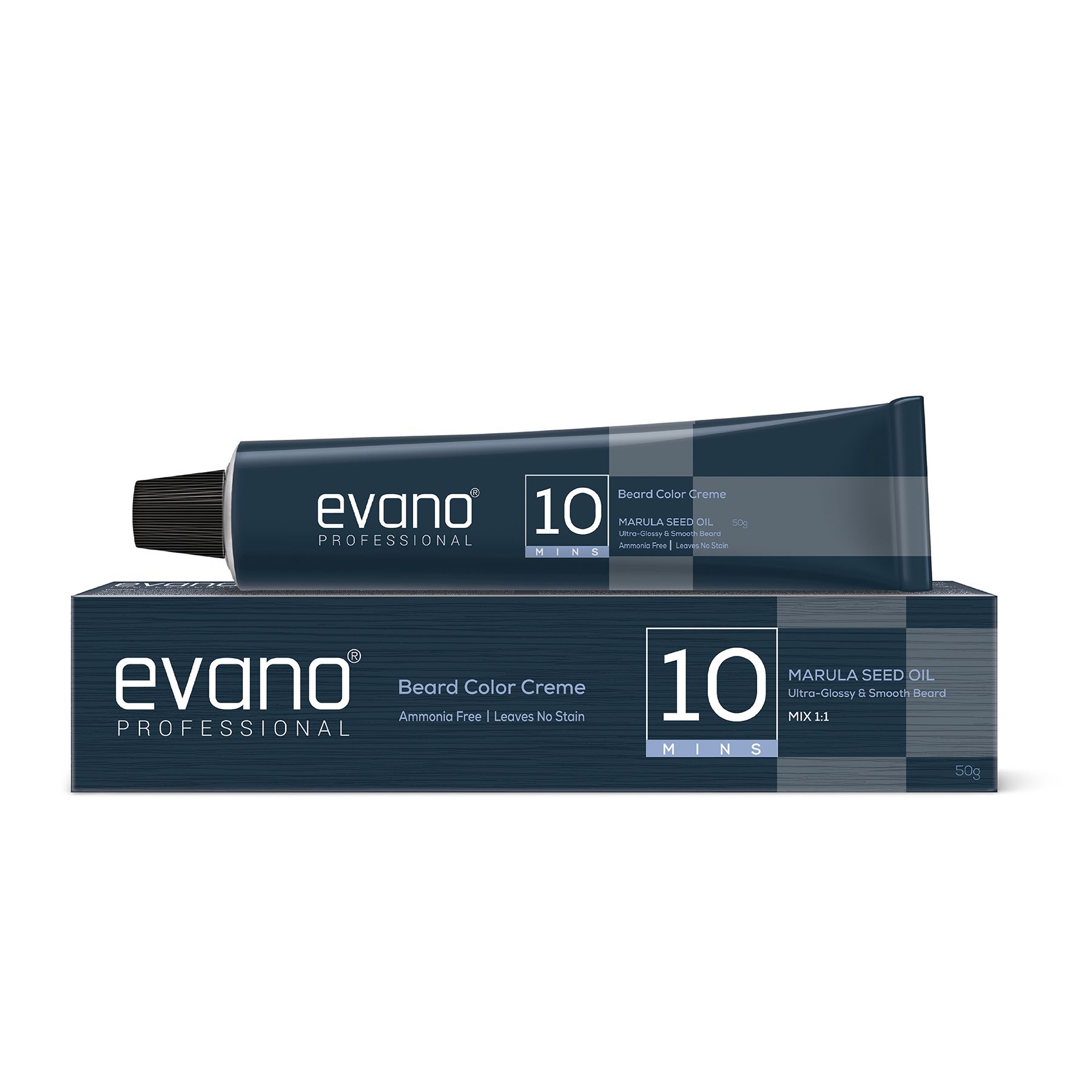 EVANO Professional Beard Colour for Men Dark Brown 50g, Ammonia Free Beard Color, 100% Grey Coverage in 10 Minutes