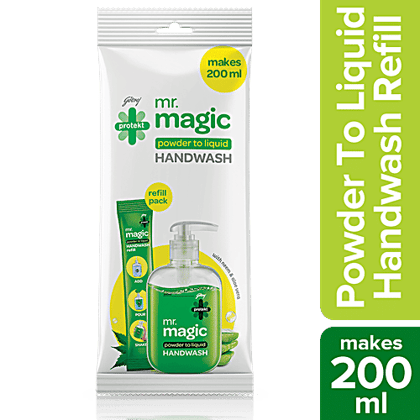 Godrej Protekt Mr. Magic - Powder To Liquid Germ Protection Handwash, Makes 200 ml, 9 g