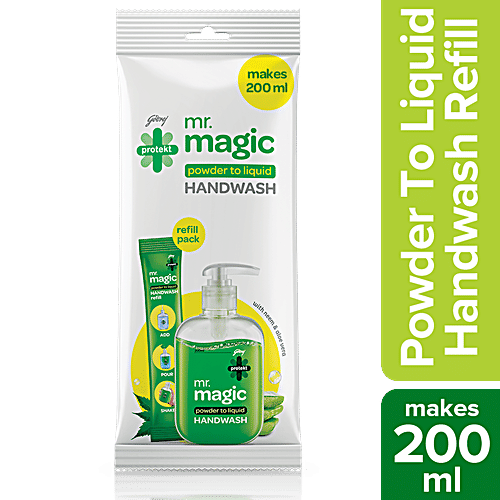 Godrej Protekt Mr. Magic - Powder To Liquid Germ Protection Handwash, Makes 200 ml, 9 g