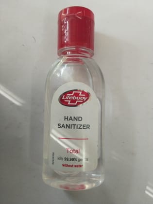 Lifebuoy Hand Sanitizer Total Kills 99.99% germs Without water 