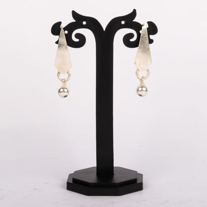 Tribes India Silver Stone Dangler Cone Earrings Tribes India Silver Stone Dangler Cone Earrings