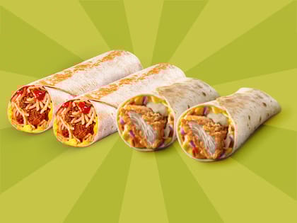 2 Crispy Chicken Wrap + 2 Habanero Burrito Chicken @ 105 Each