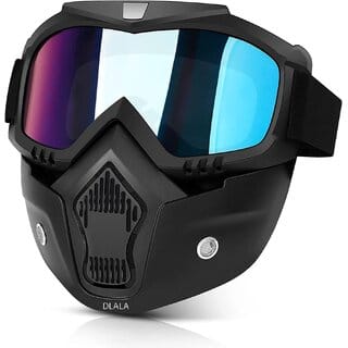 Anti-Scratch UV Windproof Goggles Detachable Eyewear for Cycling Racing & Outdoor Sports