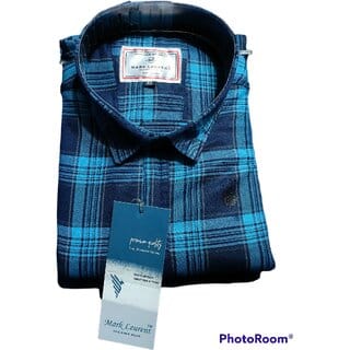 Baleshwar Men Blue Checks Casual Shirt (Pack of 1 )
