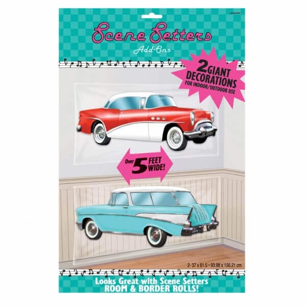 ROCK & ROLL VINTAGE CARS SCENE SETTERS ADD ON - Party and Festive Needs | Buy online on ZillyBuy